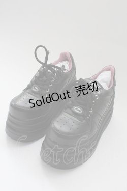 画像2: YOSUKE / 厚底レースアップスニーカー 25.0cm ブラック T-26-02-10-037-PU-SH-OW-ZT