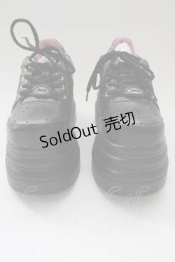 画像3: YOSUKE / 厚底レースアップスニーカー 25.0cm ブラック T-26-02-10-037-PU-SH-OW-ZT