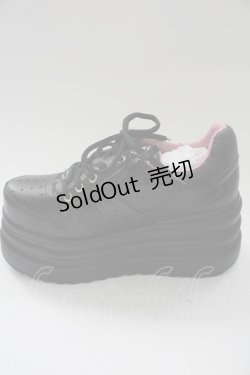画像5: YOSUKE / 厚底レースアップスニーカー 25.0cm ブラック T-26-02-10-037-PU-SH-OW-ZT