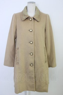 画像1: axes femme / レース襟コート  キャメル T-26-02-10-006-AX-CO-IG-ZT
