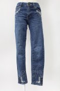 axes femme / 薔薇×鍵刺繍デニムパギンス S インディゴ T-26-02-10-008-AX-PA-IG-ZT