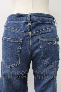 画像3: axes femme / 薔薇×鍵刺繍デニムパギンス S インディゴ T-26-02-10-008-AX-PA-IG-ZT