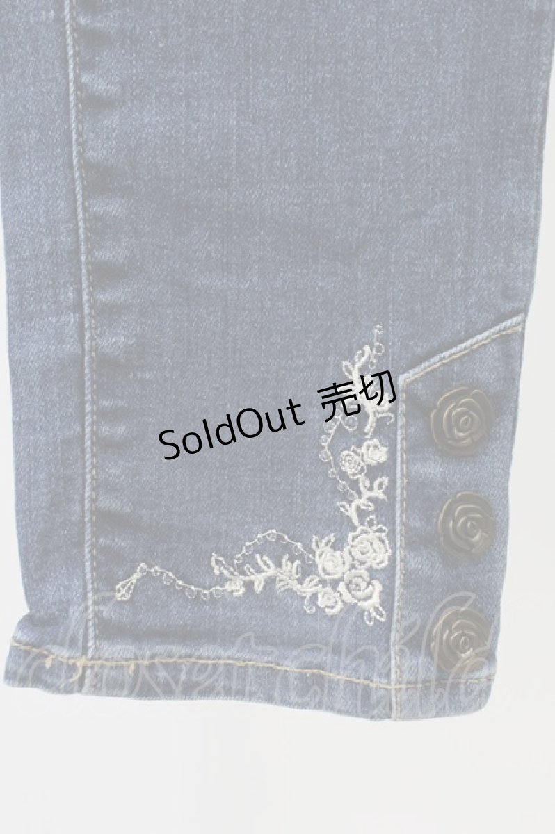 画像5: axes femme / 薔薇×鍵刺繍デニムパギンス S インディゴ T-26-02-10-008-AX-PA-IG-ZT596 (5)