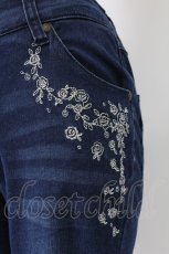 画像5: axes femme / 薔薇刺繍パンツ S インディゴ T-26-02-10-009-AX-PA-IG-ZT596 (5)