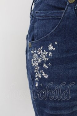 画像6: axes femme / 薔薇刺繍パンツ S インディゴ T-26-02-10-009-AX-PA-IG-ZT