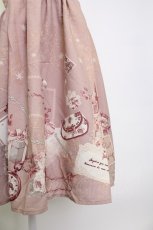 画像4: axes femme / メッセージカードパネル柄ワンピース M ワイン T-26-02-15-029-AX-OP-SA-ZT560 (4)
