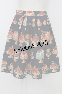 画像1: Jane Marple / アニバーサリーケーキミニスカート  ネイビー T-26-02-15-004-JM-SK-SA-ZT