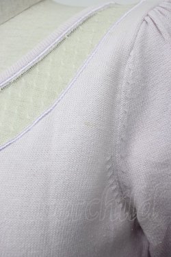 画像4: Ank Rouge / 襟型チュール型抜き長袖ニットトップス M ラベンダー T-26-02-15-035-CA-TO-HR-ZT