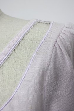 画像5: Ank Rouge / 襟型チュール型抜き長袖ニットトップス M ラベンダー T-26-02-15-035-CA-TO-HR-ZT