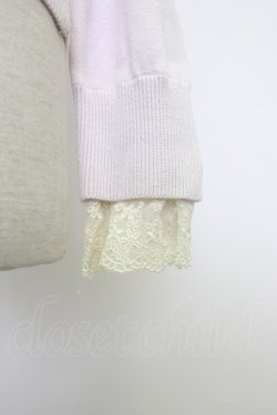 画像8: Ank Rouge / 襟型チュール型抜き長袖ニットトップス M ラベンダー T-26-02-15-035-CA-TO-HR-ZT