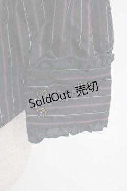 画像4: axes femme / タイ付きストライプブラウス  ネイビー T-26-02-15-037-AX-BL-SA-ZT