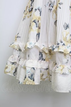 画像3: axes femme / 薔薇柄プリーツフリルスカート  キナリ T-26-02-15-005-AX-SK-SA-ZT