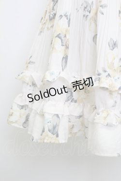 画像3: axes femme / 薔薇柄プリーツフリルスカート  キナリ T-26-02-15-005-AX-SK-SA-ZT555