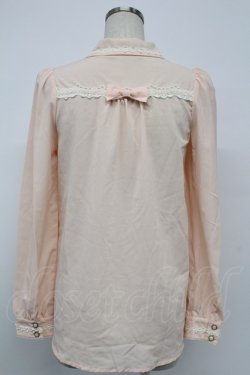 画像2: Ank Rouge / ストライプ柄切替ブラウス  ピンク T-26-02-15-001-CA-BL-SA-ZT