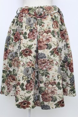 画像1: axes femme POETIQUE / ゴブランタックＡラインスカート  ブラウン T-26-02-15-007-AX-SK-SA-ZT