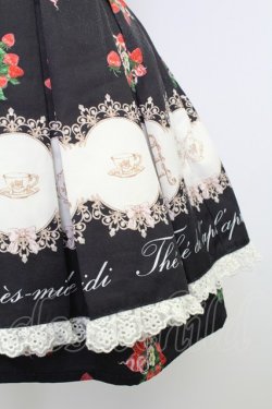 画像4: Ank Rouge / aftanoon tea printスカパン  黒 T-26-02-15-008-CA-PA-SA-ZT