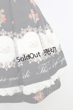 画像4: Ank Rouge / aftanoon tea printスカパン  黒 T-26-02-15-008-CA-PA-SA-ZT