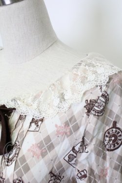 画像4: Ank Rouge / トランプ柄長袖ブラウス M ピンク T-26-02-15-009-CA-BL-SA-ZT