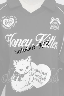 画像3: Honey Cinnamon / Honey Kitten袖ラインユニフォームトップス  黒Ｘ白 T-26-02-15-012-LO-JA-SA-ZT548