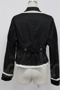 画像2: Eri Aino's collaboration / ツイル*ベロアジャケット LL 黒Ｘ白 T-26-02-15-013-PU-JA-SA-ZT