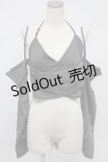 Melt the lady / strap cover tops  グレー T-26-02-15-014-PU-TO-SA-ZT548