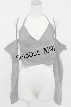 画像1: Melt the lady / strap cover tops  グレー T-26-02-15-014-PU-TO-SA-ZT548
