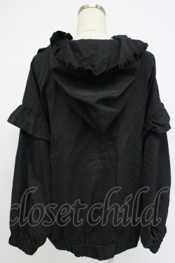 画像2: Honey Cinnamon / フリルリボンジップアップ  黒 T-26-02-15-017-LO-JA-SA-ZT