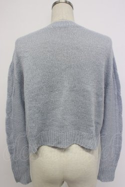 画像2: Ank Rouge / ショート丈ニットトップス M サックス T-26-02-15-018-CA-TO-SA-ZT