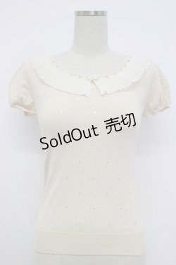 画像1: LODISPOTTO / 襟付き半袖プルオーバー M アイボリー T-26-02-15-019-LO-TO-SA-ZT
