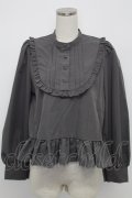 FLC / 皆方由衣コラボペプラムブラウス L グレー T-26-02-15-022-LO-BL-SA-ZT