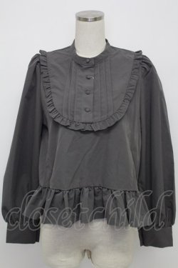 画像1: FLC / 皆方由衣コラボペプラムブラウス L グレー T-26-02-15-022-LO-BL-SA-ZT
