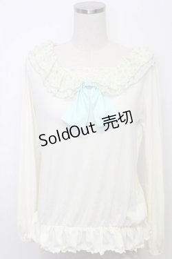 画像1: Ank Rouge / 水玉襟長袖プルオーバー M アイボリー T-26-02-15-023-CA-TO-SA-ZT