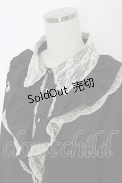 画像3: majoretty / レースフリル長袖ブラウス  黒Ｘ白 T-26-02-15-002-GO-BL-SA-ZT