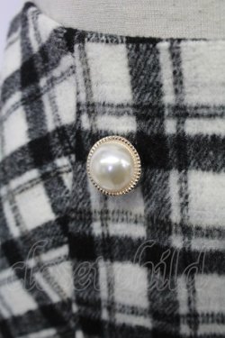画像3: axes femme POETIQUE / パールボタンチェックスカート  黒Ｘ白 T-26-02-15-026-AX-SK-SA-ZT
