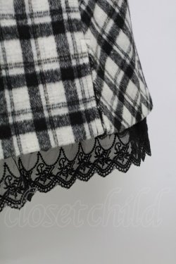 画像4: axes femme POETIQUE / パールボタンチェックスカート  黒Ｘ白 T-26-02-15-026-AX-SK-SA-ZT