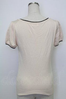 画像2: LODISPOTTO / 水玉半袖ニットトップス M ベージュ T-26-02-15-027-LO-TO-SA-ZT