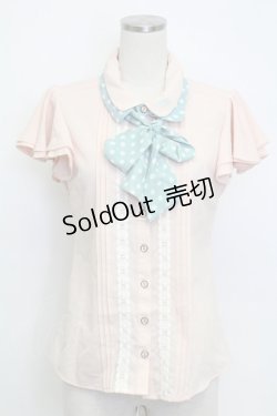 画像1: Ank Rouge / キャンディ刺繍開襟ブラウス M オレンジ×グリーン T-26-02-15-028-CA-BL-SA-ZT