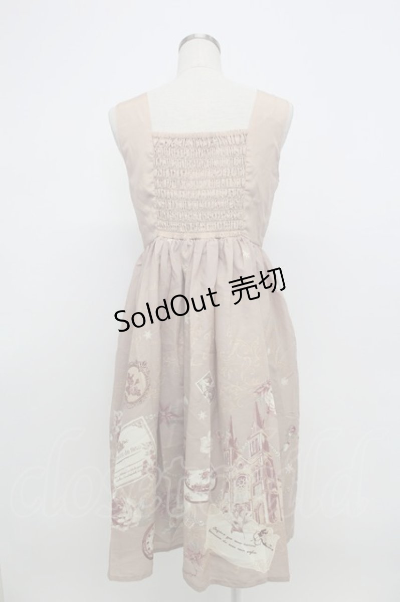画像2: axes femme / メッセージカードパネル柄ワンピース M ワイン T-26-02-15-029-AX-OP-SA-ZT560 (2)