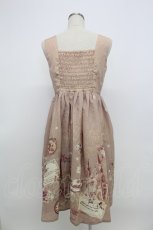 画像2: axes femme / メッセージカードパネル柄ワンピース M ワイン T-26-02-15-029-AX-OP-SA-ZT560 (2)
