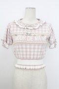 LIZ LISA / ギンガムジャガードニットトップス 0 ピンク T-26-02-16-003-LO-TO-SA-ZT