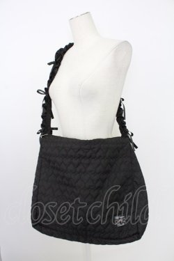 画像1: majoretty / MRハートキルトSD ショルダーバッグ  黒 T-26-02-16-024-GO-BG-SA-ZT