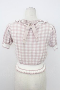 画像2: LIZ LISA / ギンガムジャガードニットトップス 0 ピンク T-26-02-16-003-LO-TO-SA-ZT