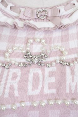 画像5: LIZ LISA / ギンガムジャガードニットトップス 0 ピンク T-26-02-16-003-LO-TO-SA-ZT