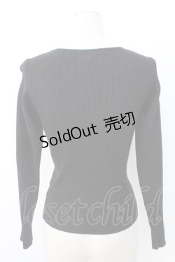 画像2: Ank Rouge / パールリボンニットトップス  黒 T-26-02-16-009-CA-TO-SA-ZT557