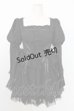 画像1: Ank Rouge / ゴブランワンピース  黒 T-26-02-16-012-CA-OP-SA-ZT