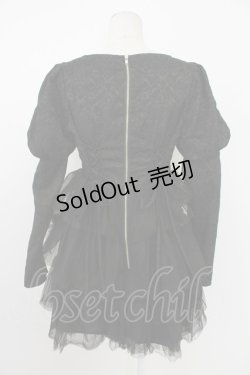 画像2: Ank Rouge / ゴブランワンピース  黒 T-26-02-16-012-CA-OP-SA-ZT