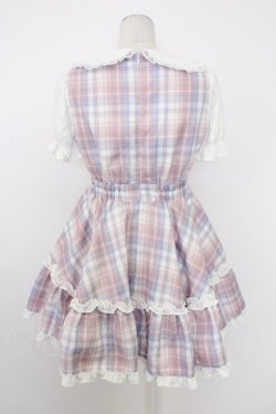 画像2: Ank Rouge / プリンセスおりぼんワンピース  ピンクＸ青チェック T-26-02-16-015-CA-OP-SA-ZT