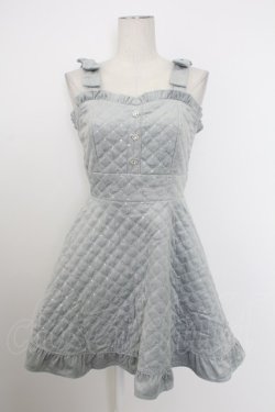 画像1: Honey Cinnamon / スパンコールリボンジャンパースカート  表面テカリ、毛羽立ち T-26-02-16-016-LO-OP-SA-ZT