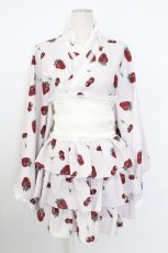画像1: Ank Rouge / CHERRY BERRY PRINCESS　浴衣ワンピース M ピンク T-26-02-16-017-CA-OP-SA-ZT543 (1)