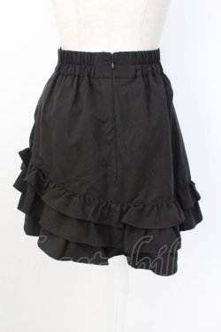 画像2: Ank Rouge / アシンメトリーフリルスカート M ブラック T-26-02-16-021-CA-SK-SA-ZT